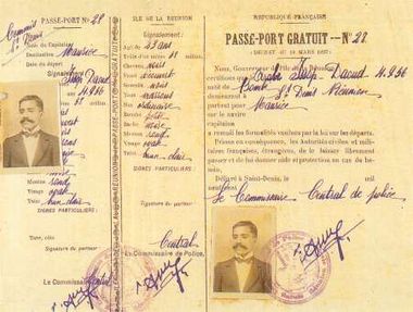 passeport zarabe du XIXème sur papier jauni
