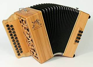 Accordéon diatonique fabriqué par Bernard Loffet (série « Graet e Breizh »)