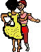 Couple qui danse le sega animé