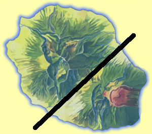 Carte de division de la Réunion par massifs