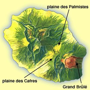 carte coté est - coté volcan