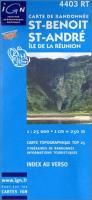 carte IGN TOP 25 - Saint Benoit - Saint André
