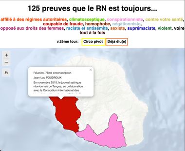 125 preuves que le RN est toujours… affilié à des régimes autoritaires, climatosceptique, conspirationniste, contre votre santé, coupable de fraude, homophobe, négationniste, opposé aux droits des femmes, raciste et antisémite, sexiste, suprémaciste, violent, voire tout à la fois.