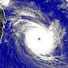 photo satelite du cyclone Dina