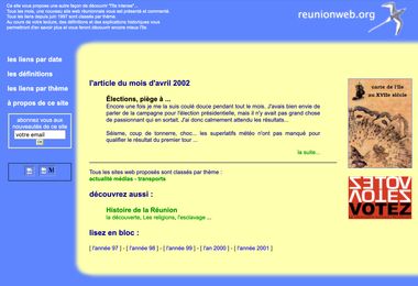 Site reunionweb.org en 2002